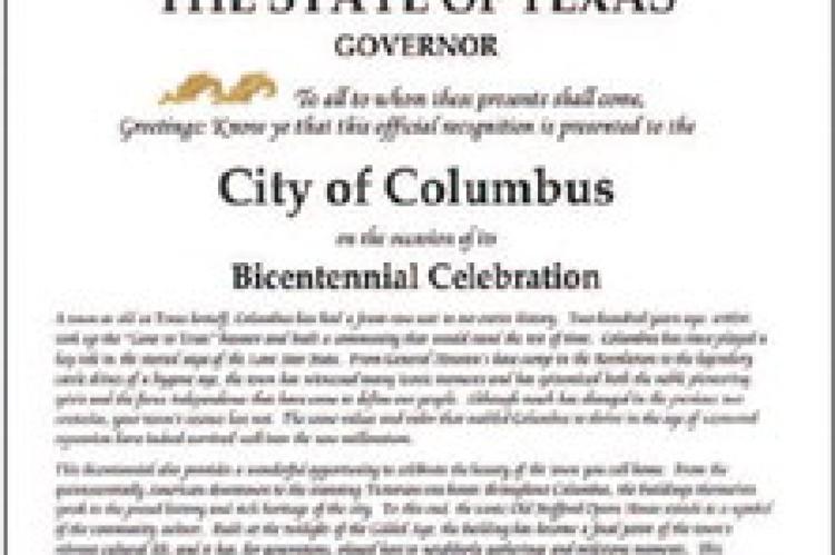City of Columbus receives Governor’s Proclamation