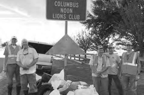 COLUMBUS LIONS HOST TRASH PICK-UP DAY