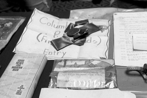1973 time capsule contents on display at library