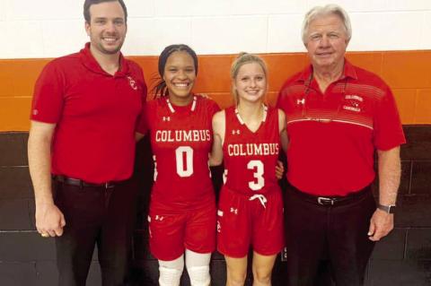 Two pairs of county lady hoopers play in All-Star game