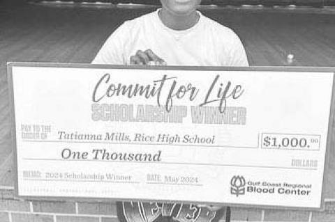 RICE SENIOR RECEIVES COMMIT FOR LIFE SCHOLARSHIP
