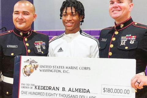 Weimar student receives school grant from military for future service