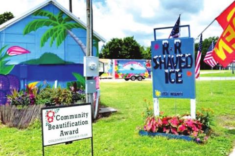R&R SHAVED ICE RECEIVES COMMUNITY BEAUTIFICATION AWARD