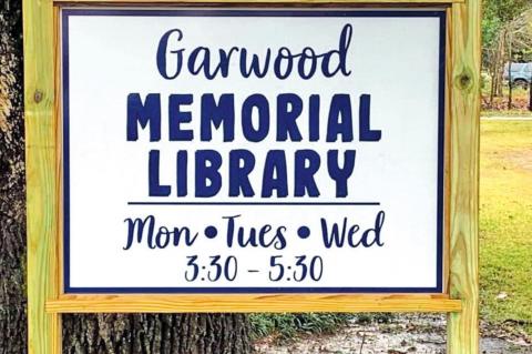 New sign for Garwood Library