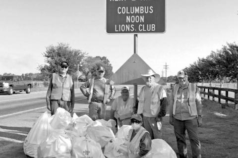 Columbus Lions clean adopted highway
