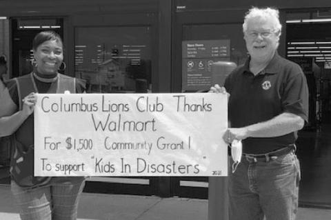 Walmart donates to Columbus Lions