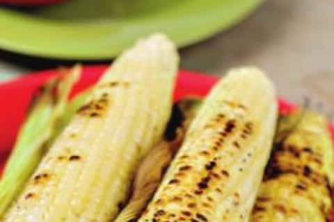 GRILLED CORN WITH GARLIC AND HERBS