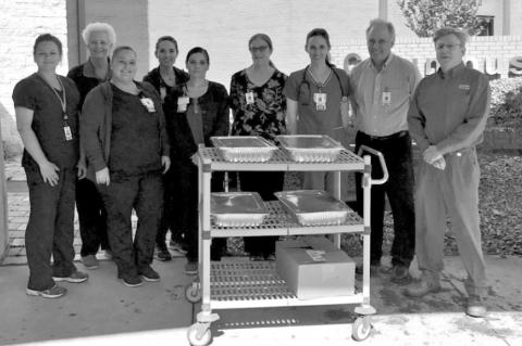 Industry State Bank thanks healthcare workers with etoufee lunch