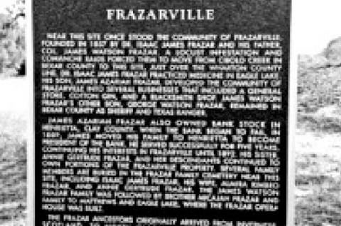 Frazarville –town of yesteryear remembered by family and state