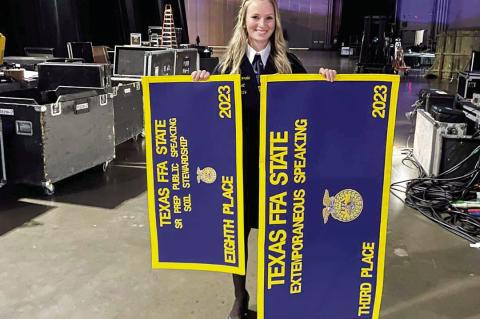 Fitzgerald places top 10 at Texas FFA competitions