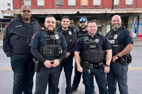 Pictured is part of the Eagle Lake Police Department. From left are Chief Donald Chaney, Officer Eliut Lopez, Officer Jessie Lopez, Officer Collin Byars, Officer Dustin Blackburn and Officer Patrick Gonzales. Courtesy photo