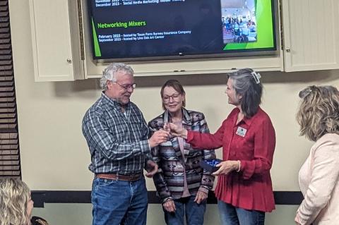 Steve and Grace McCullough were presented with an award for Volunteer of the Year. Their names will be added to a plaque that will include future winners. Citizen | Trenton Whiting