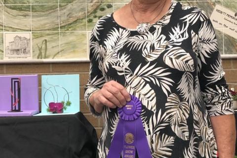 Regena Williamson took the overall high-point award at the flower show.