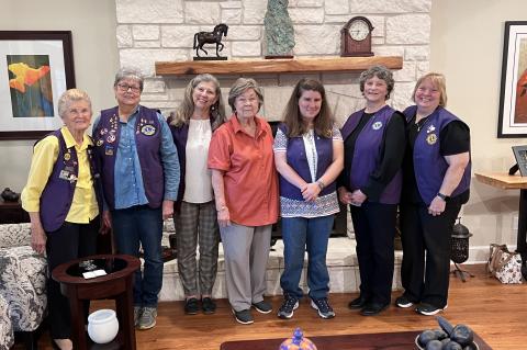 Pictured from left are Elvera Kahlich, who did the oath ceremony, New Member chairperson Linda Heller, new member Courtney Kennedy, President Pam Ingersoll, new member Lolly Kennedy and Janiece Collin’s and sponsor Cathy Pittman.